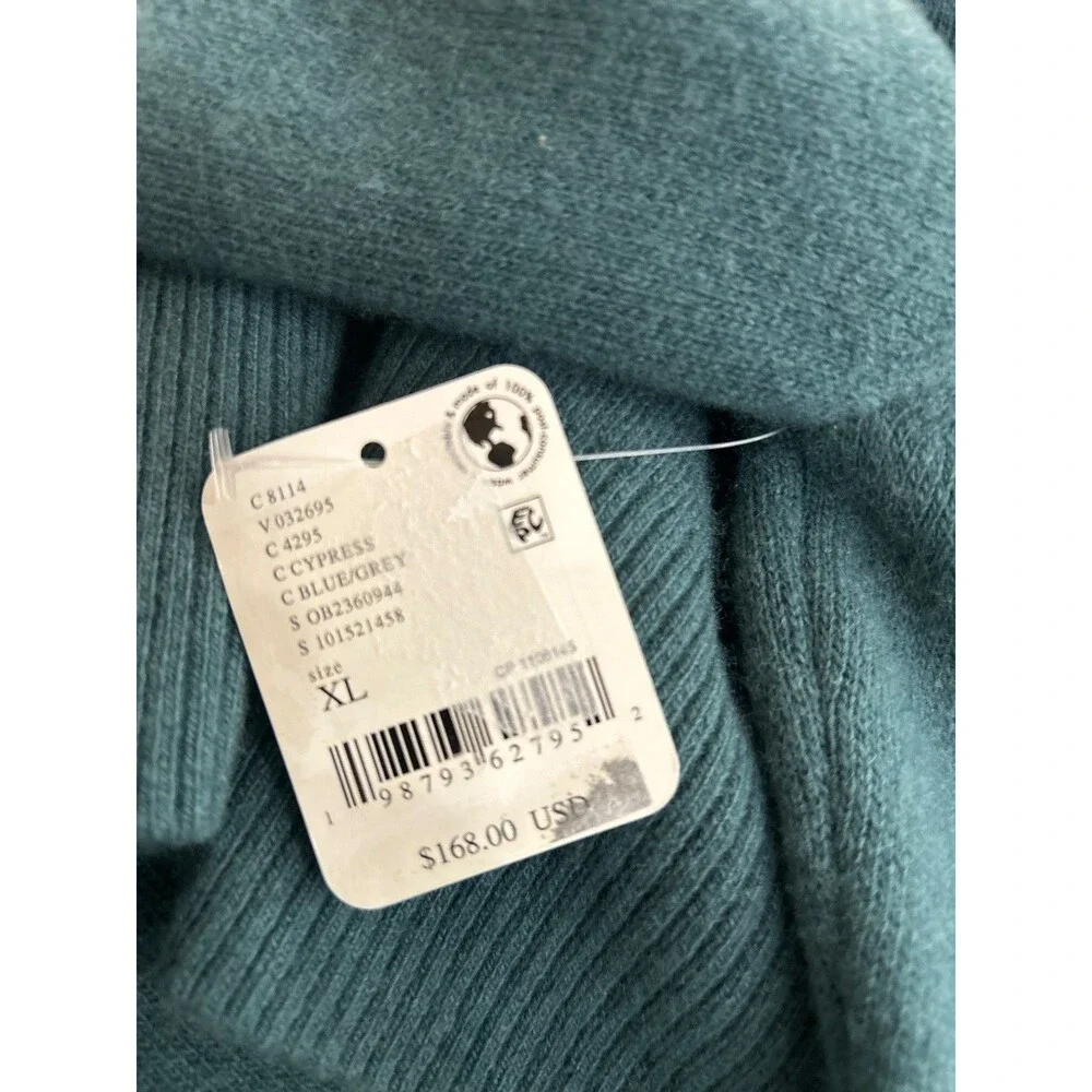 Free People Women’s Sigma Lambswool Turtleneck Sweater size XL NWT Teal